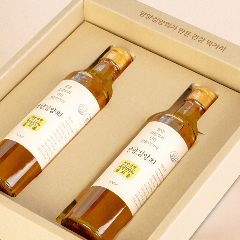 강원도 전통 방식 저온 착유 양양 김양희 들기름 300ml 2개 대표이미지 섬네일