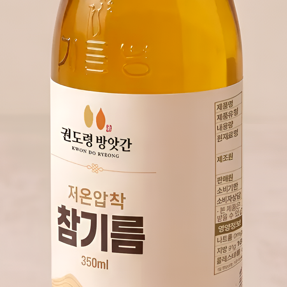 권도령방앗간 저온압착 참기름 350ml