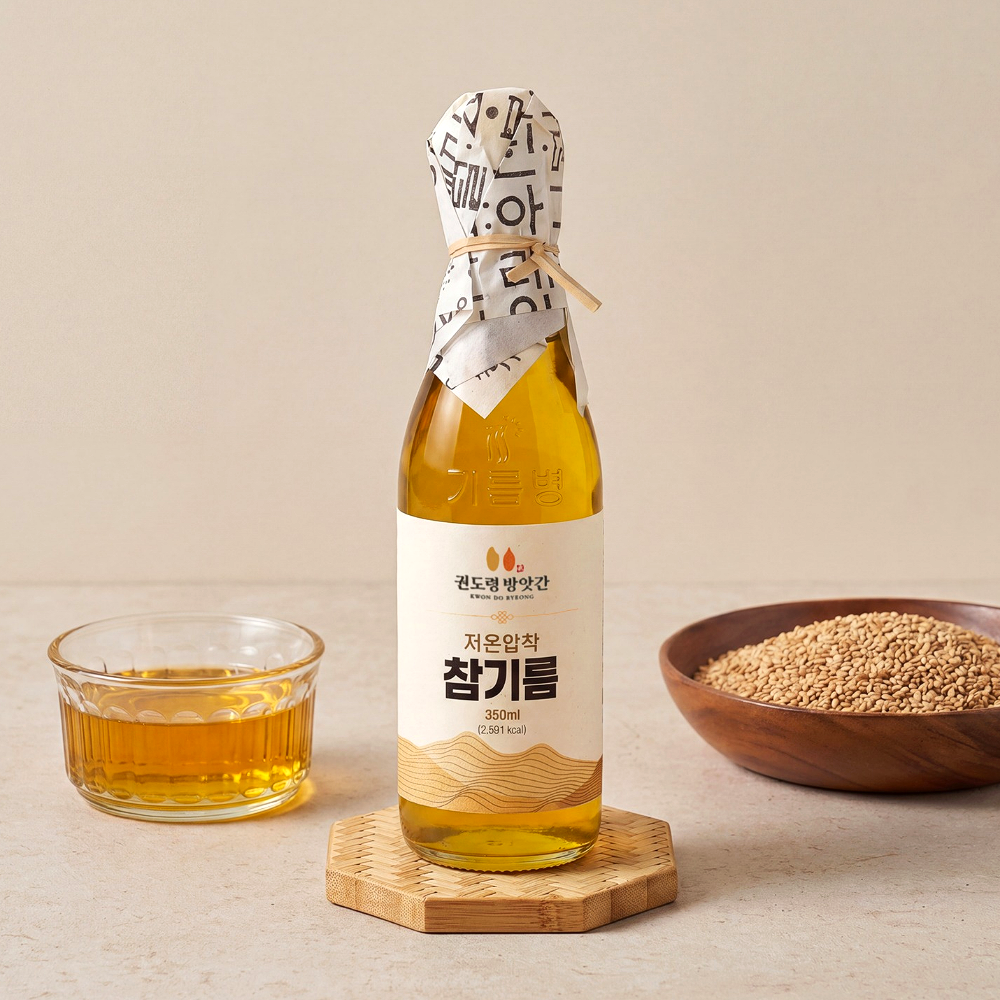 권도령방앗간 저온압착 참기름 350ml