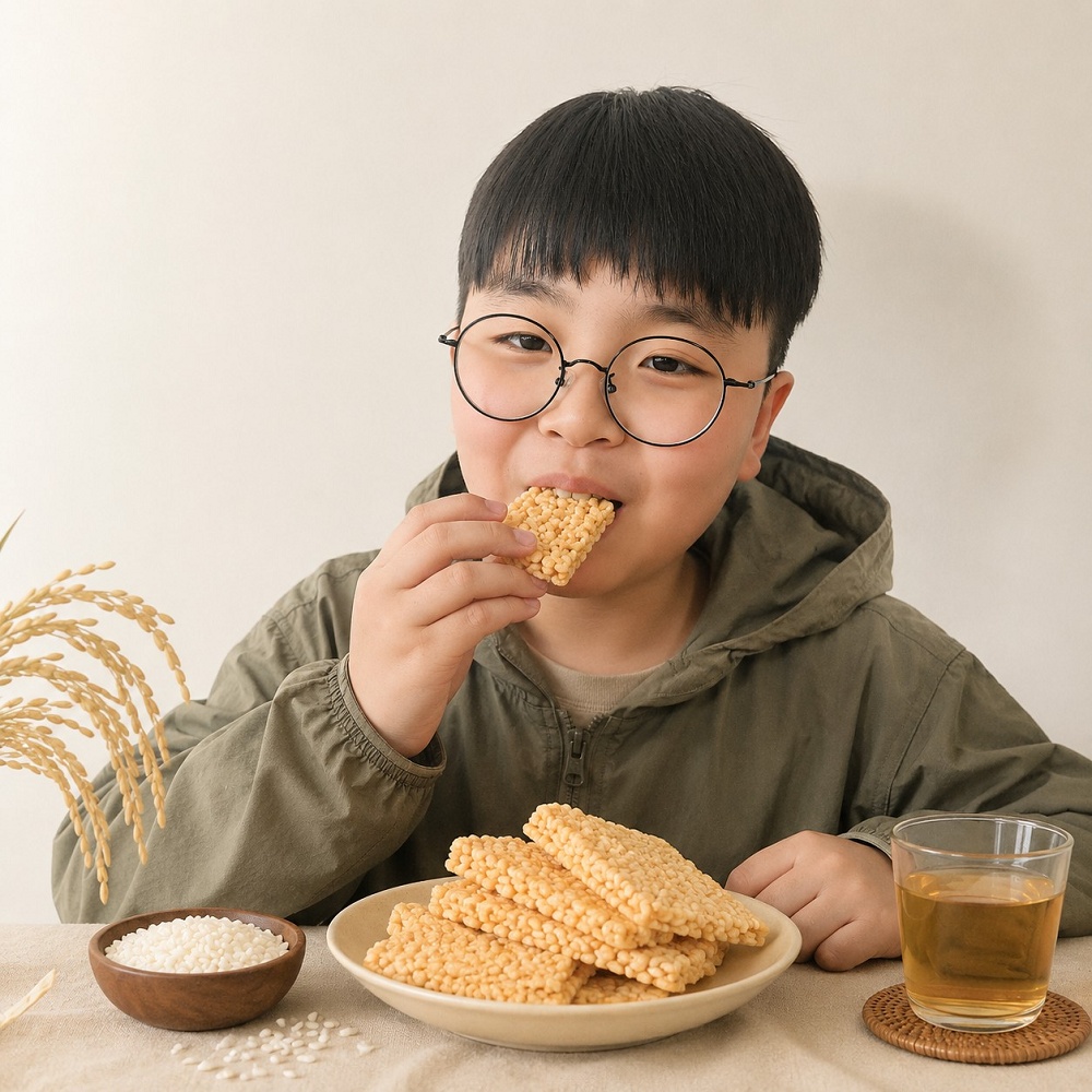 찹쌀 누룽지 과자 글루텐프리 바삭한 쌀과자 어린이간식 24봉 576g-달콘한맛 대표이미지 섬네일