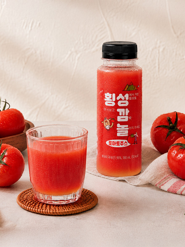 횡성깜놀 토마토쥬스 (180ml x 6개) 대표이미지 섬네일