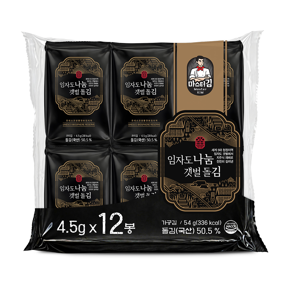 임자도 나눔 갯벌 돌김 도시락김 4.5g 12봉