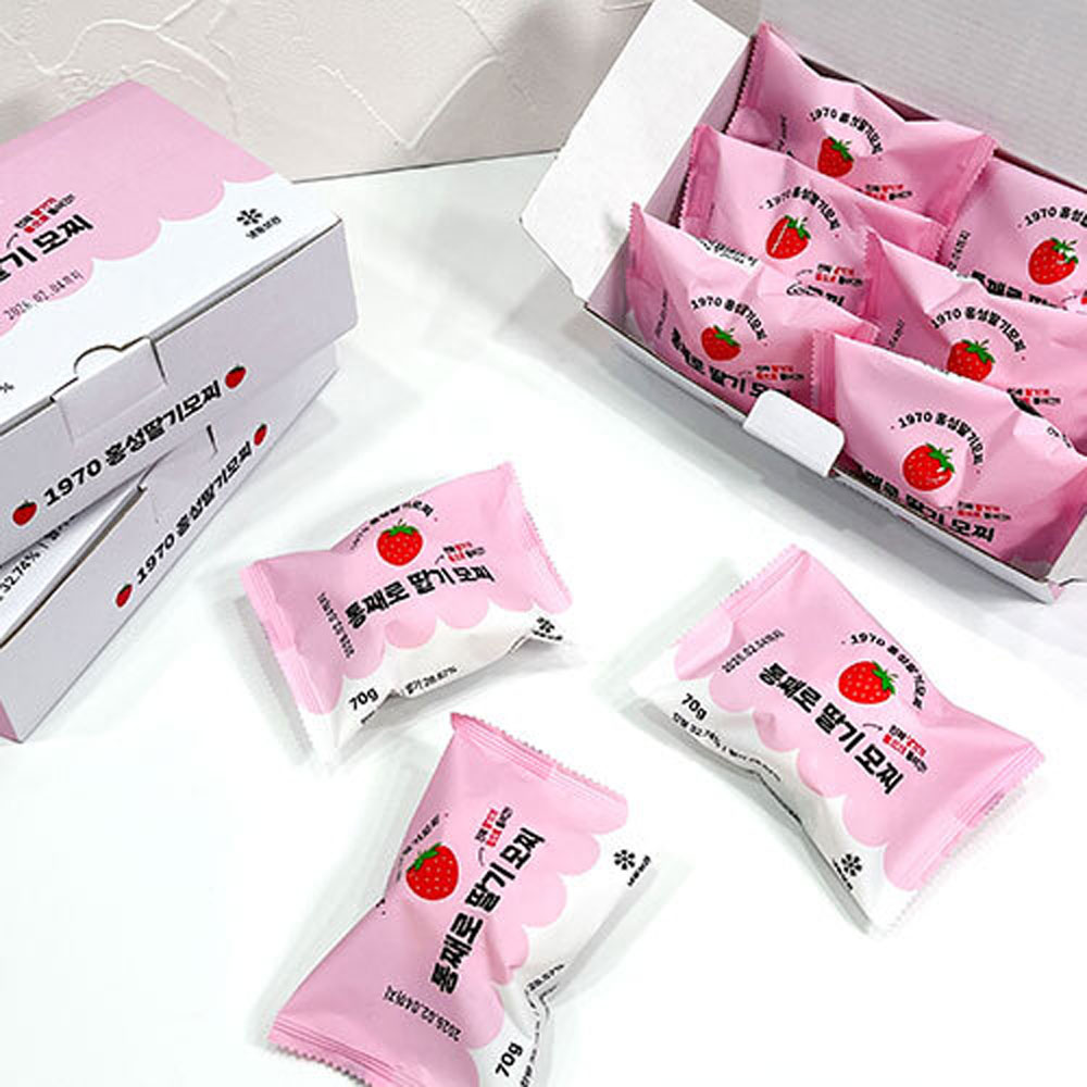 지브로와 미크플로 홍성 딸기 통째로 모찌 70g x 6입 x 1세트