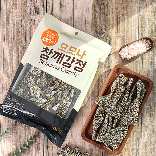 지브로와 오모나 영양간식 참깨 70프로 듬뿍 깨강정 160g X 2팩 대표이미지 섬네일