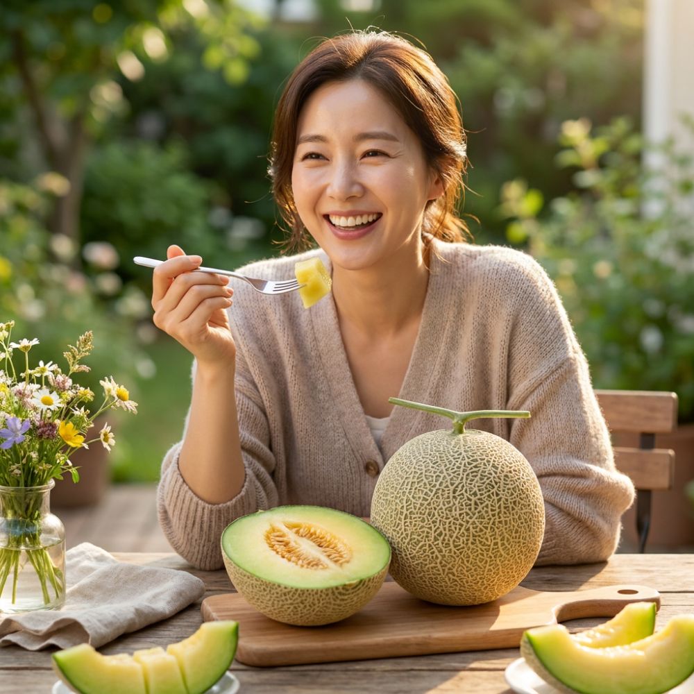 얼스멜론 달콤한 디저트 과일 머스크 메론
