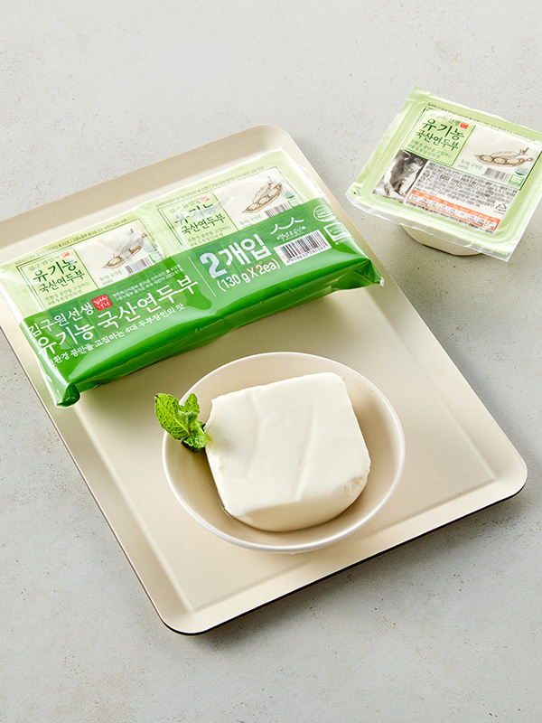 [김구원선생] 국산 유기농 연두부 (130g X 2개) 대표이미지 섬네일