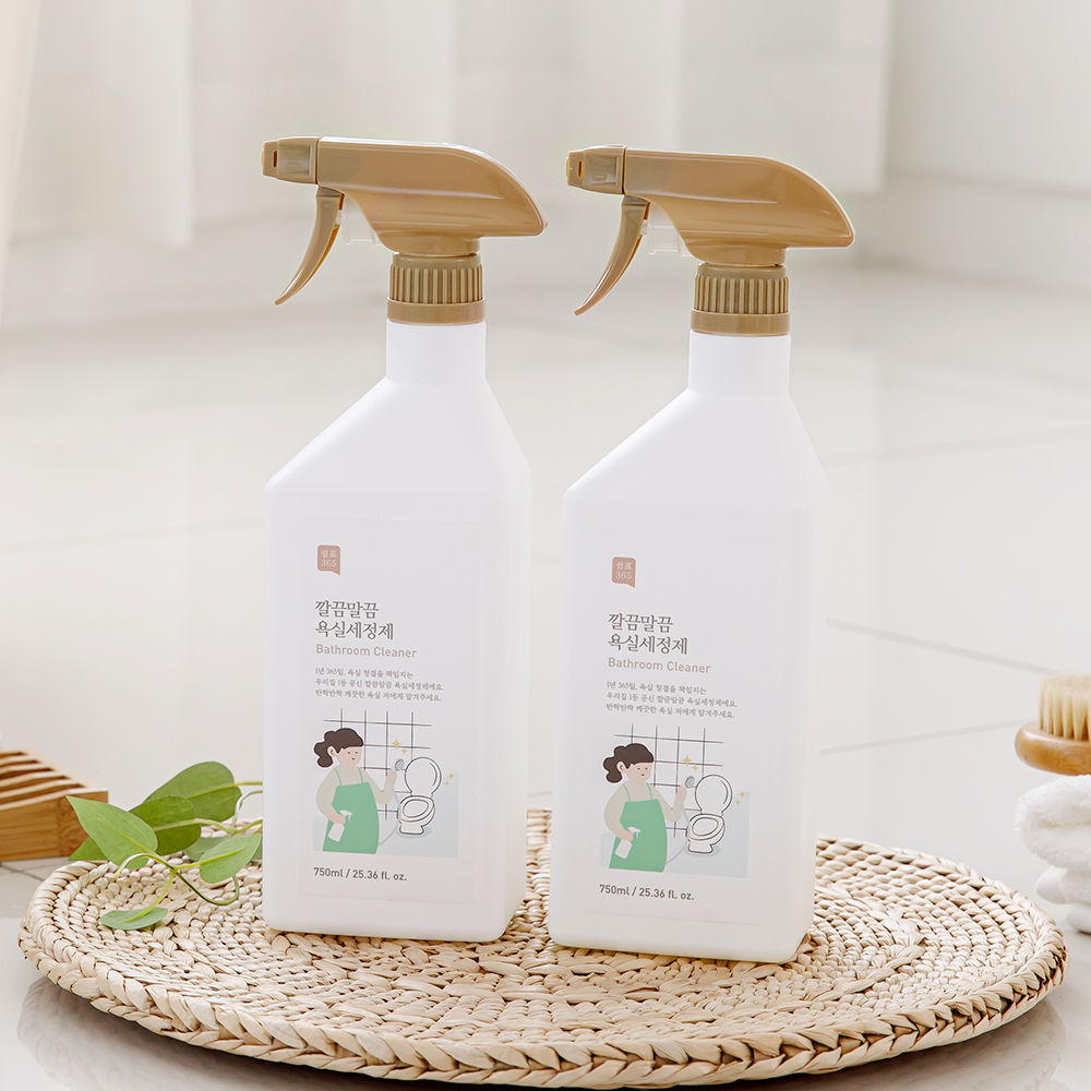 [1+1] 쉼표365 깔끔말끔 대용량 욕실 세정제 750ml 클리너 청소 물때제거