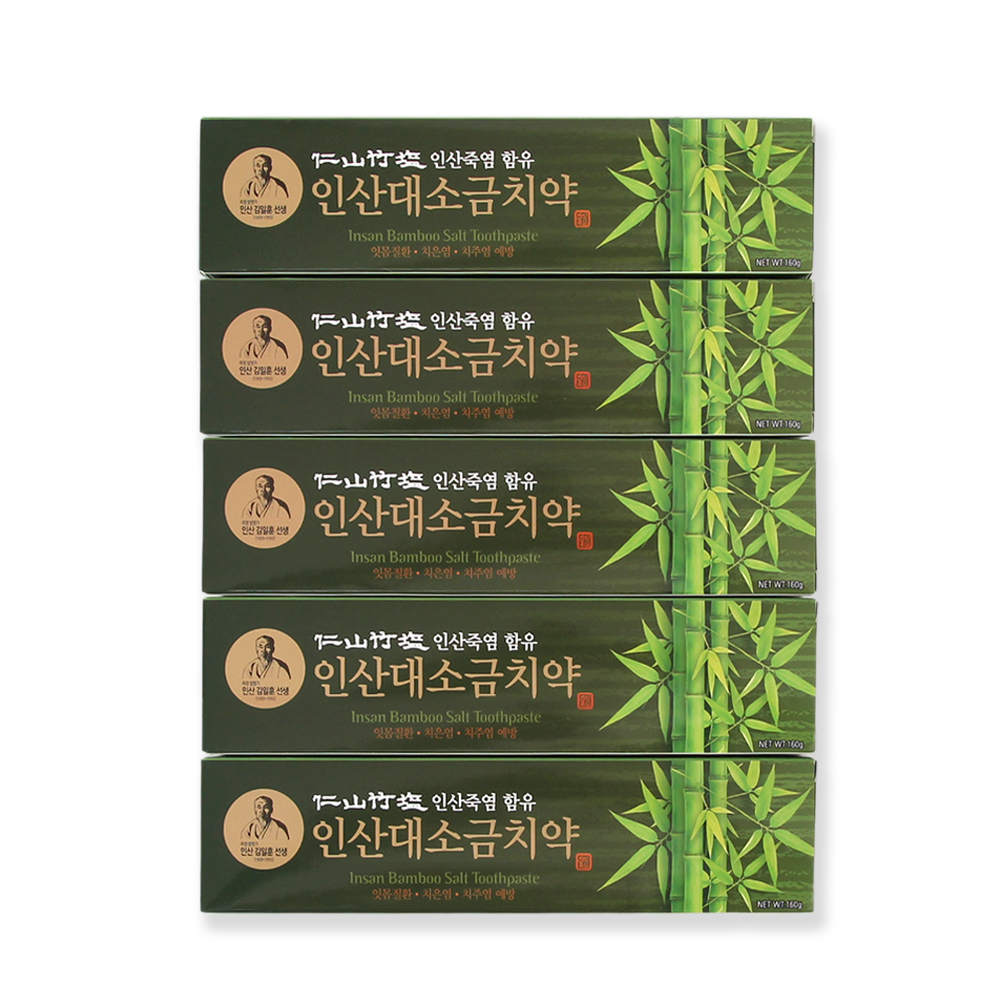 인산죽염 대소금치약 [160g 5개] 대표이미지 섬네일