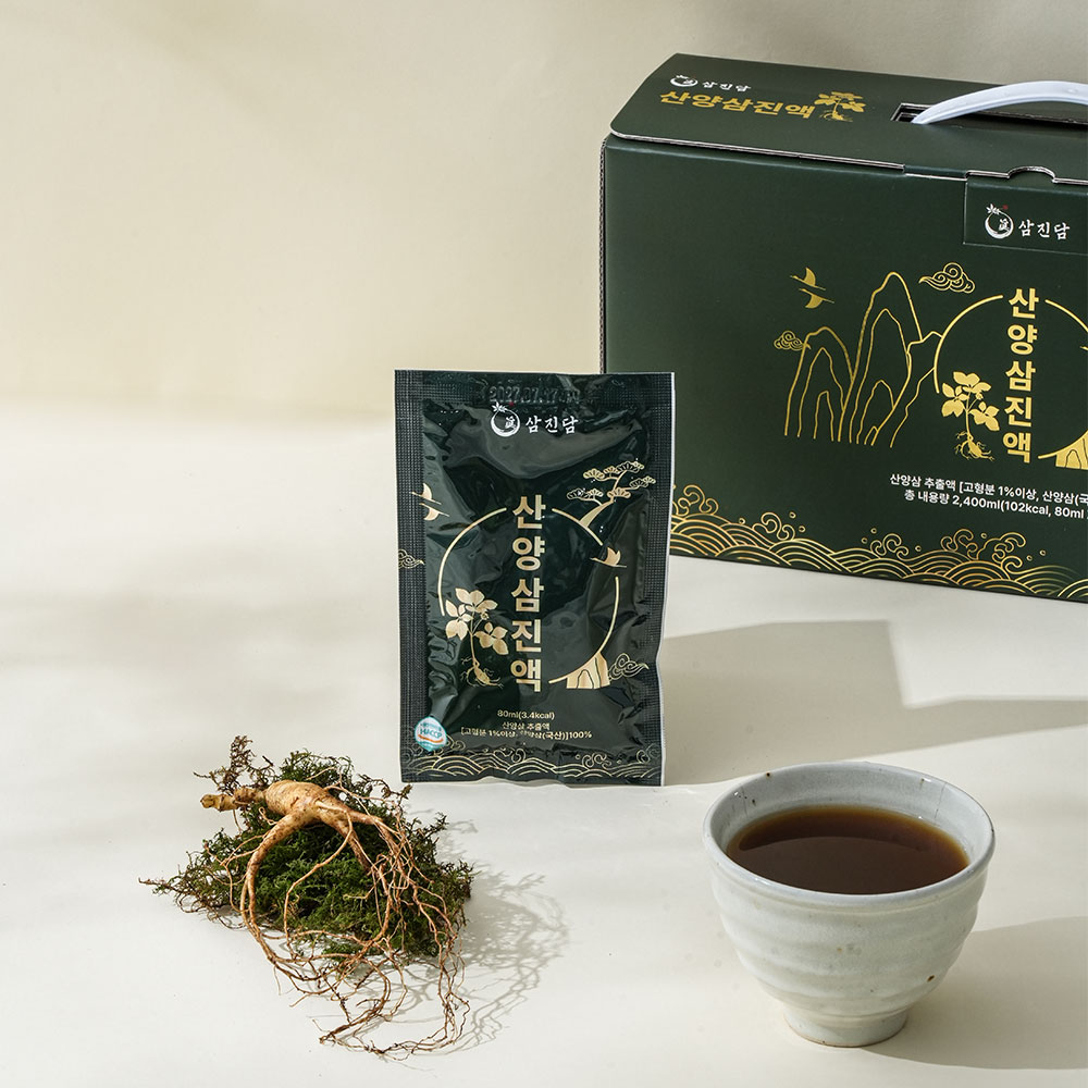 삼진담 프리미엄 산양삼 진액 80ml 30포 선물세트 대표이미지 섬네일