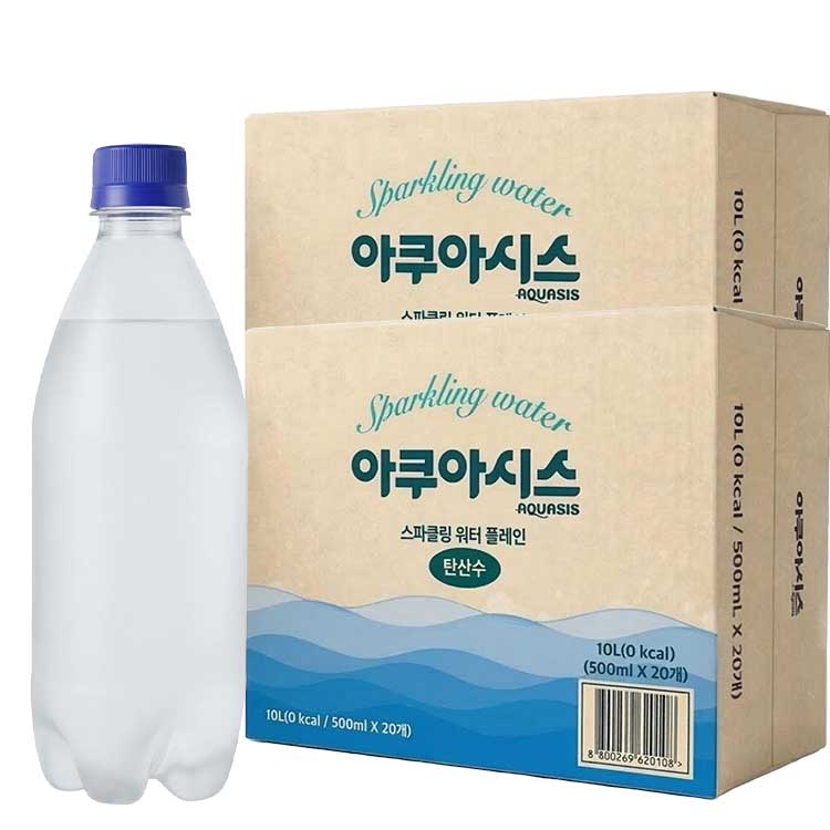 아쿠아시스 탄산수 플레인 2팩 (500ml*40) 대표이미지 섬네일