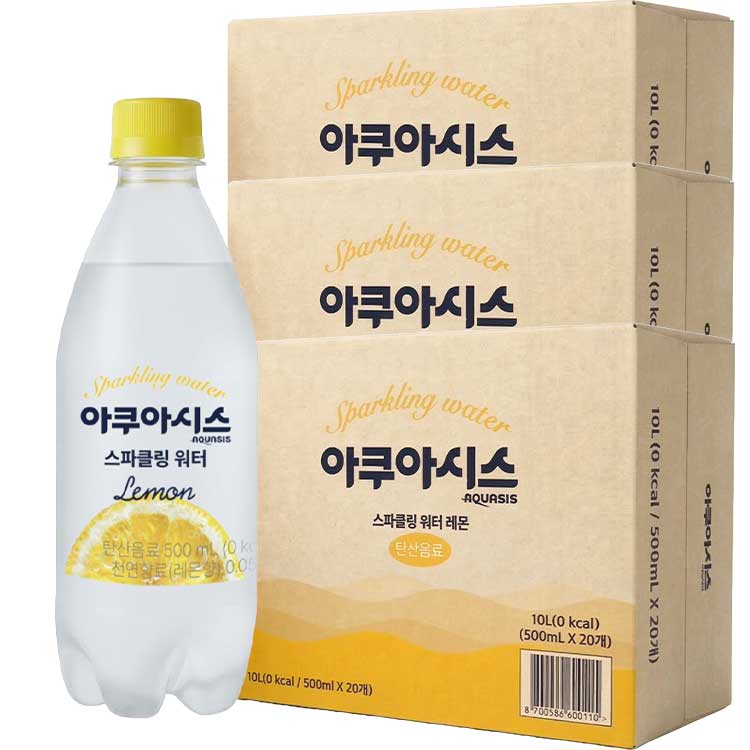 아쿠아시스 탄산수 레몬 3팩 (500ml*60) 대표이미지 섬네일