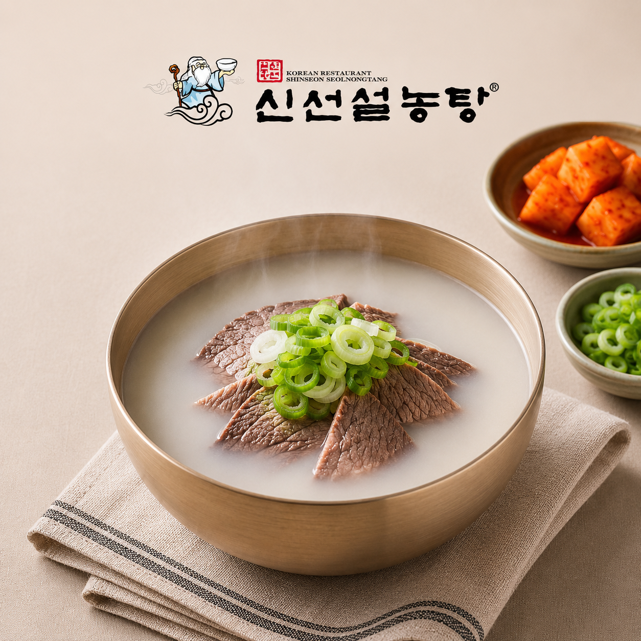 신선설농탕 2팩 세트 (설농탕 2팩 + 양지고기 2팩)
