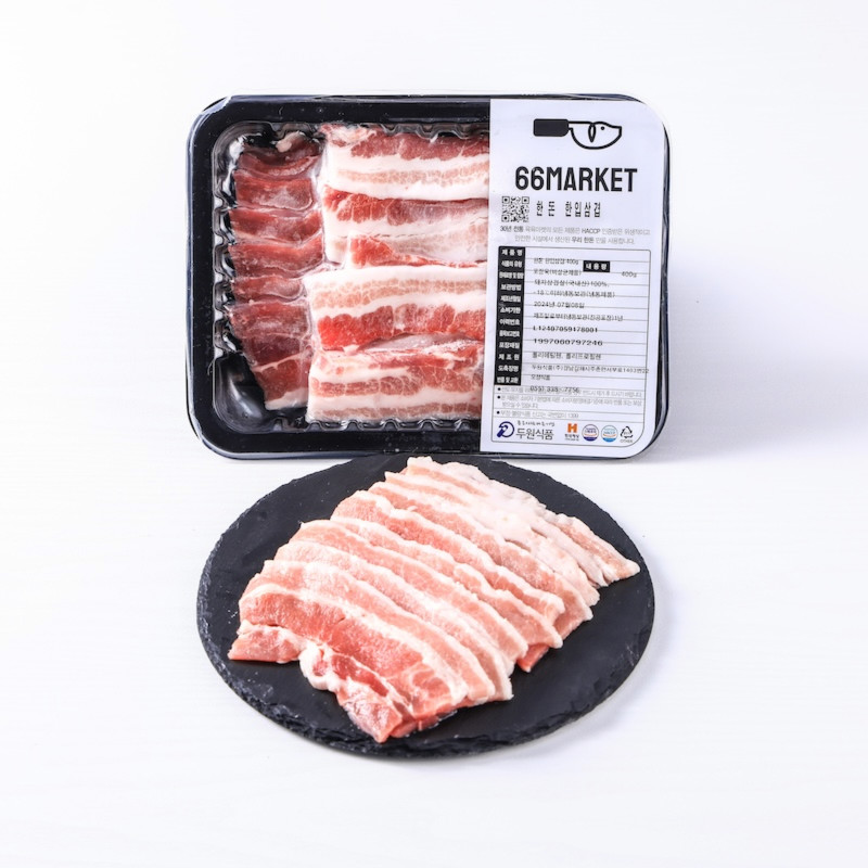 [육육마켓] 한돈 한입 삼겹살 400g