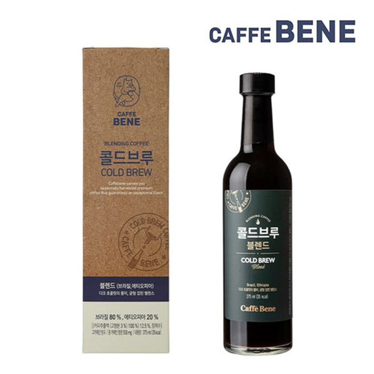 [카페베네] 콜드브루 더치커피 블렌드 375ml 1입 대표이미지 섬네일