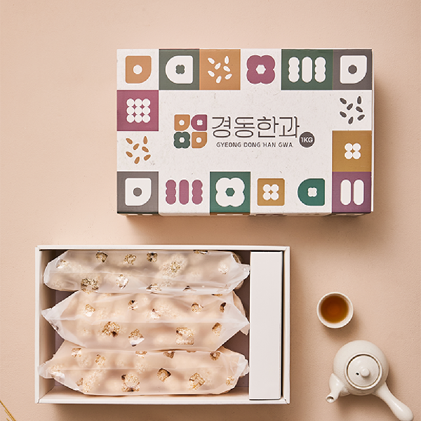 강릉 경동한과 찹쌀 한과 강정세트 1kg (강정, 쑥)