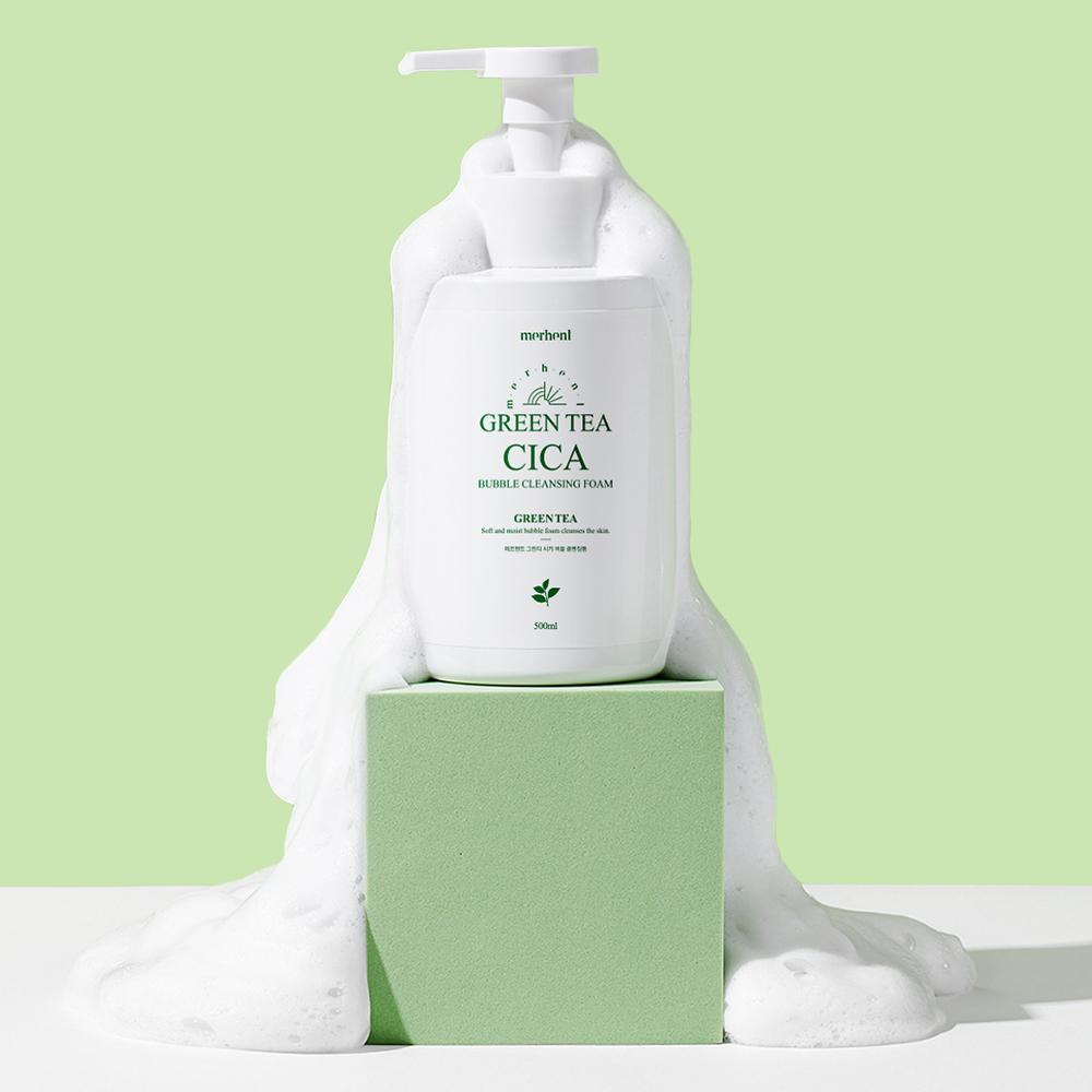 [1+1] 메르헨트 그린티 시카 버블 폼클렌징 500ml 약알칼리 딥클렌징