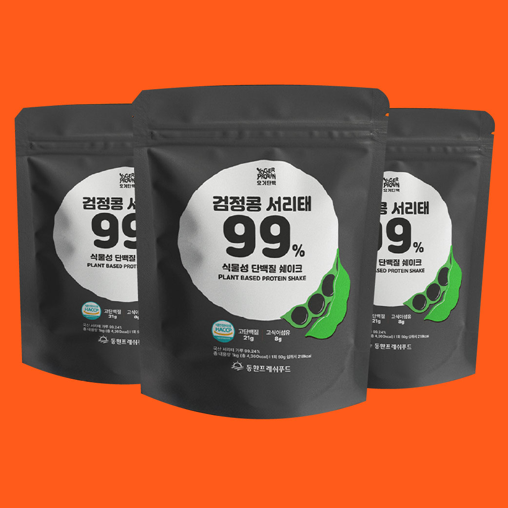 대용량 1kg 검정콩 서리태 99% 식물성 단백질 쉐이크 요거단백