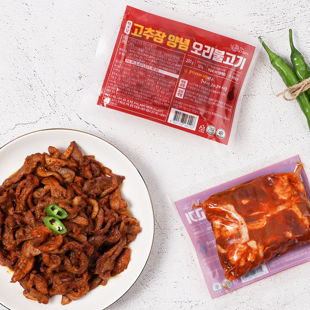 더오담 무항생제 고추장양념 오리불고기 200g X 5팩