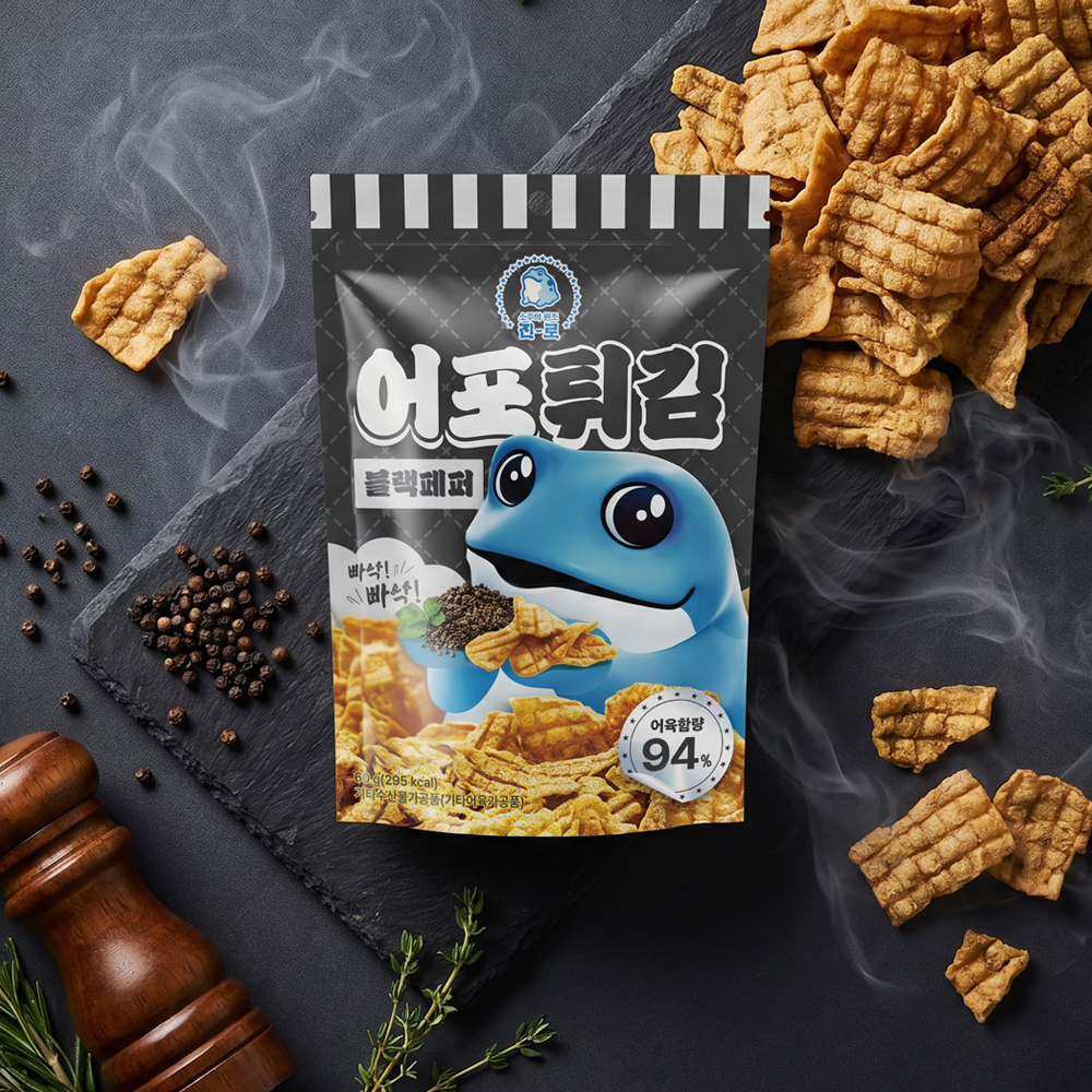 1+1 진로 어포튀김 블랙페퍼맛 60g