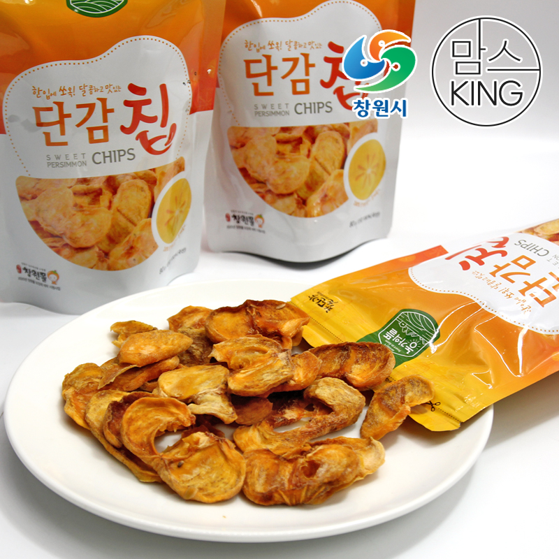 [맘스킹] 다경 농가의뜰 달콤하고 맛있는 단감칩 80gX3개 외