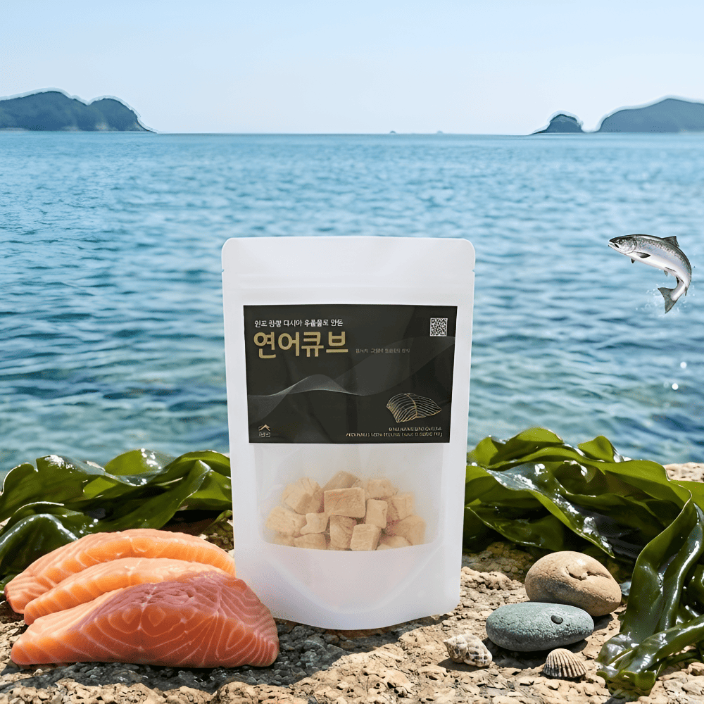 헬시하이펫 프리미엄 반려동물 동결건조 보양식 다시마 연어큐브, 35g, 1개 대표이미지 섬네일