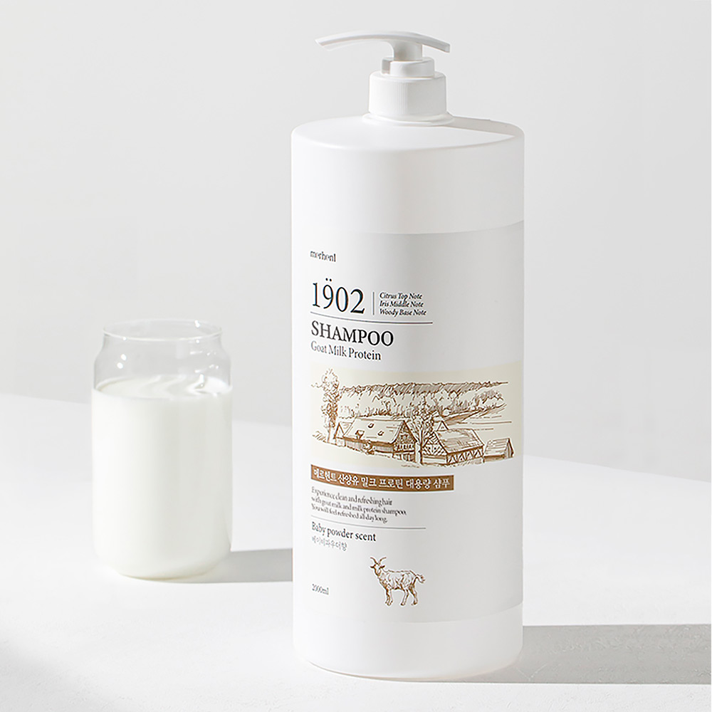 [1+1] 메르헨트 산양유 대용량 샴푸 2000ml 약산성 우유 단백질 미용실