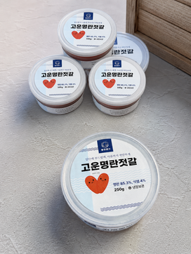 [통영애서] 저염 명란젓갈 100g 250g (식염 4%, 프리미엄 명란)