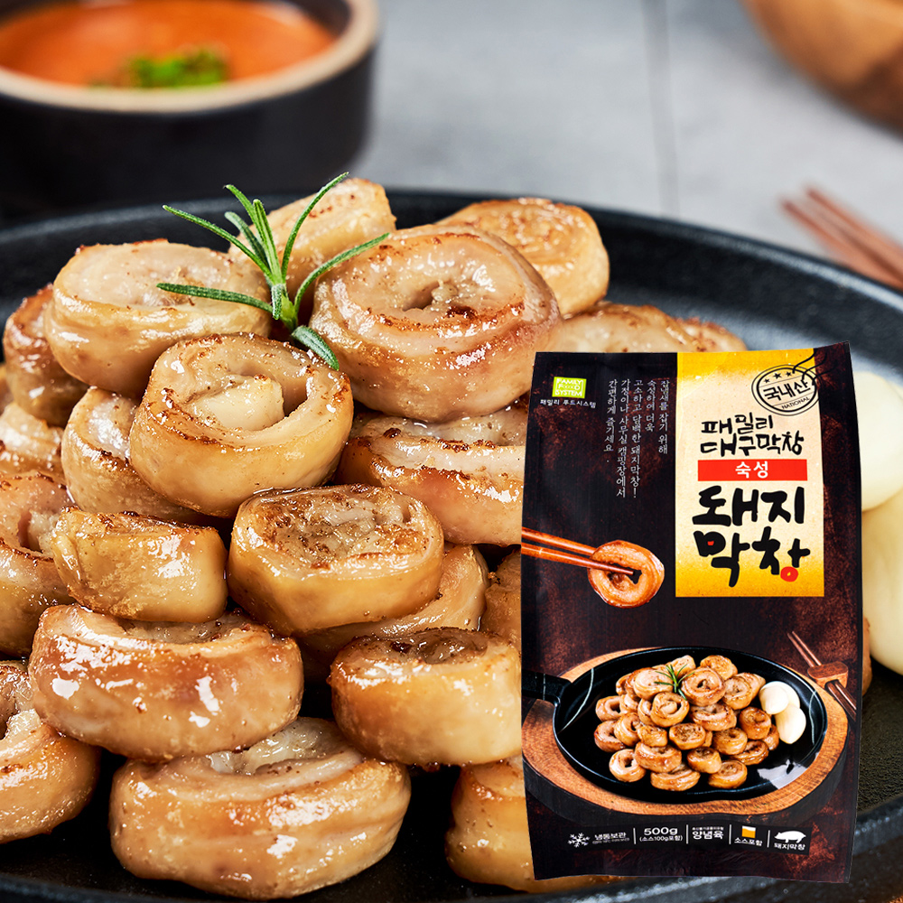 패밀리대구막창 국내산 숙성 돼지막창 500g(소스포함)