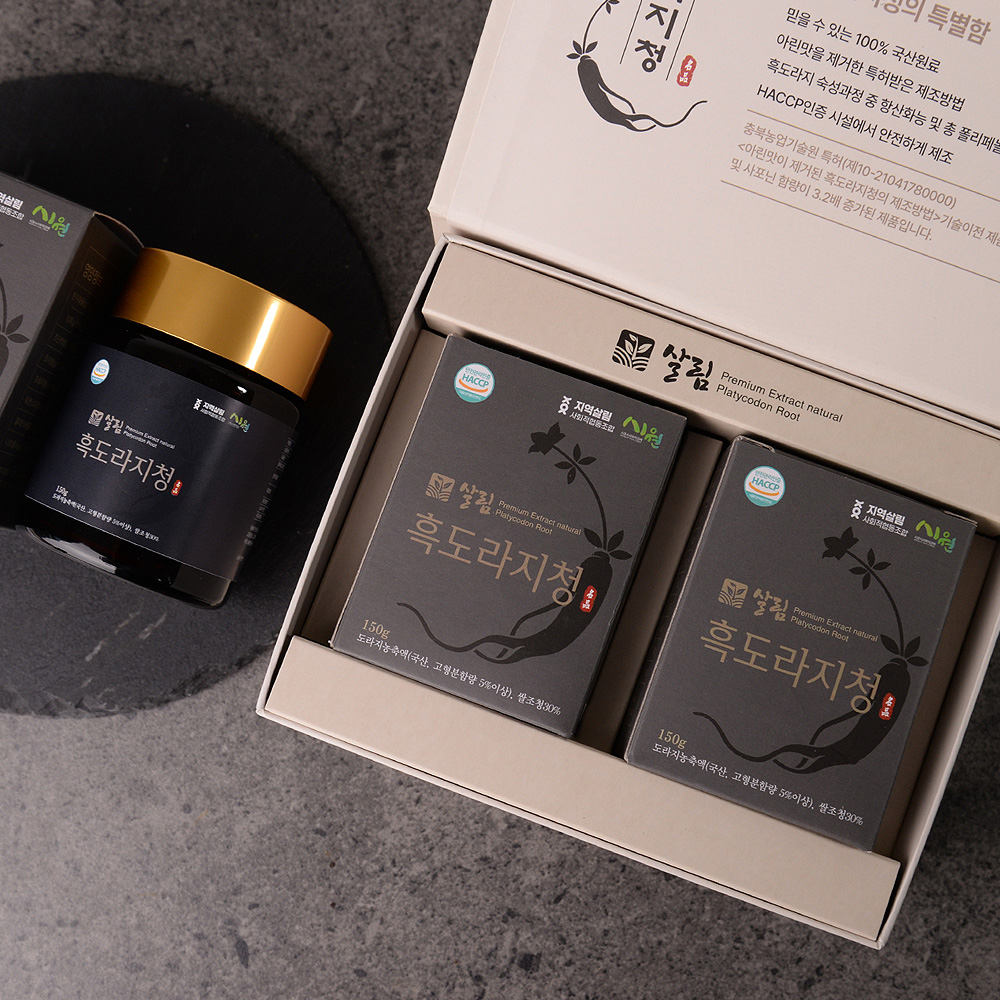살림흑도라지청 선물세트 (150g,2개)
