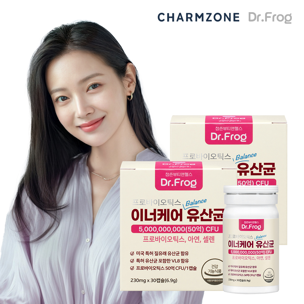 참존 닥터프로그 이너케어 유산균 여성 질 건강 유산균 30캡슐 2개월분 대표이미지 섬네일
