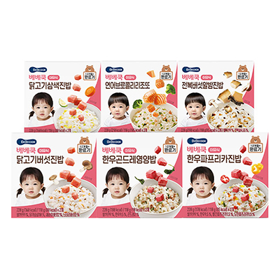 베베쿡 완료기 이유식 220g(110g×2팩)×2개