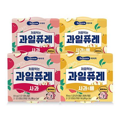 베베쿡 처음먹는 과일퓨레 80g×5개입