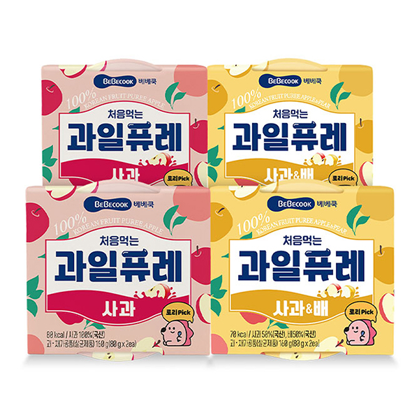 베베쿡 처음먹는 과일퓨레 80g×5개입 대표이미지 섬네일