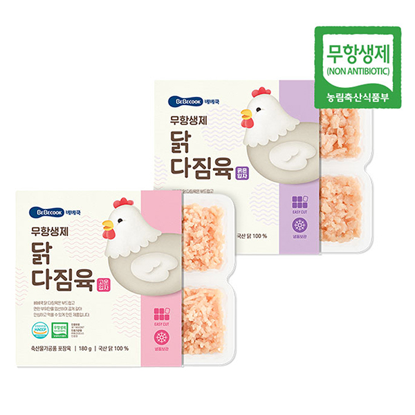 베베쿡 무항생제 인증 닭 다짐육 닭다짐육1단계 180g 대표이미지 섬네일
