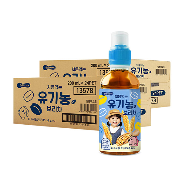 베베쿡 처음먹는 유기농 보리차 PET 200ml 대표이미지 섬네일