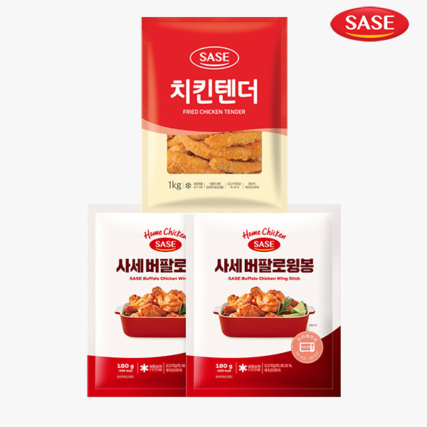 사세 버팔로 윙봉180g x 2봉 + 사세 치킨 텐더1kg