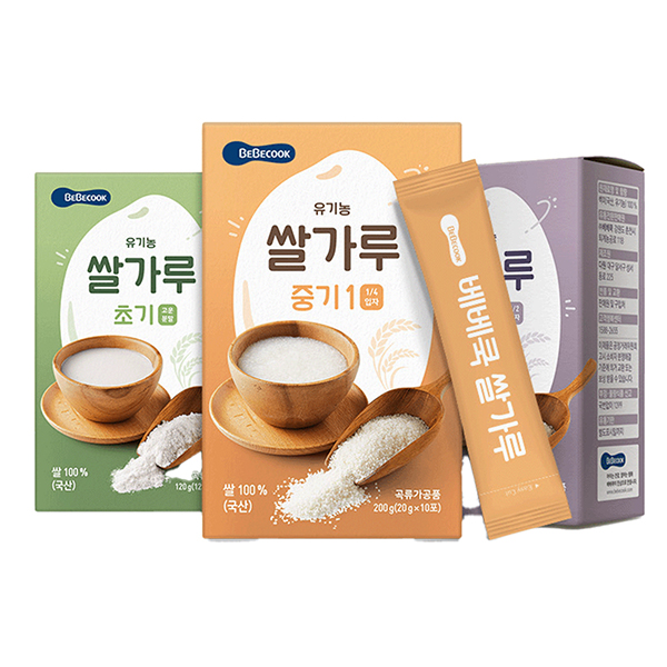 베베쿡 유기농 쌀가루 중기2  200g (10p) 대표이미지 섬네일