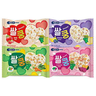 베베쿡 쌀쿵 혼합 4가지맛 15g x 20개 쌀과자