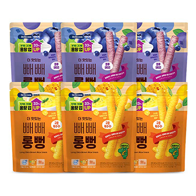 베베쿡 더 맛있는 빼빼롱뻥 40gx6봉