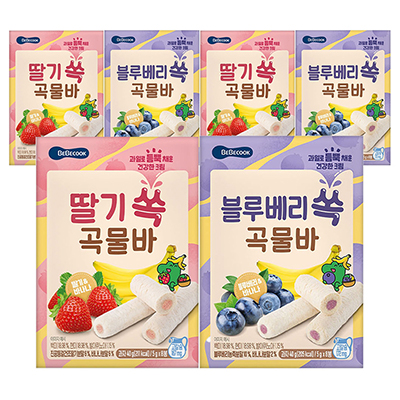 베베쿡 아이손에 딱 과일 쏙 곡물바  40g x 6개