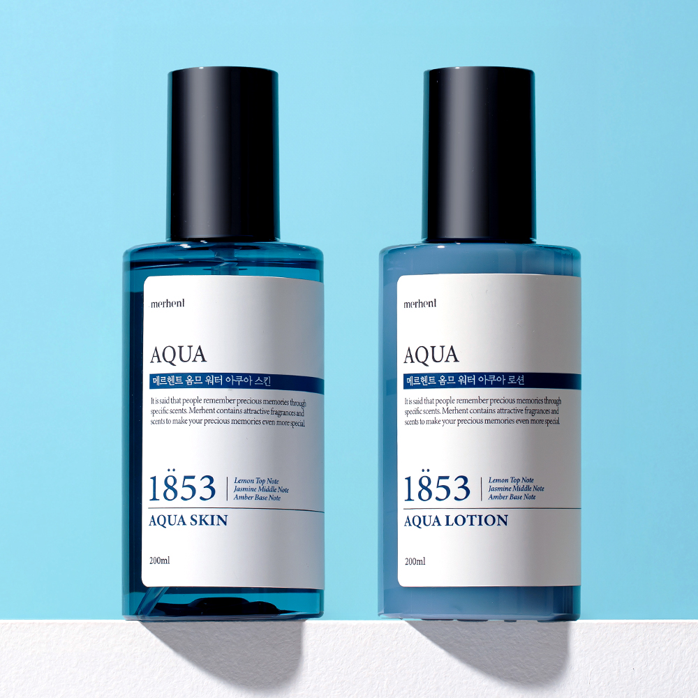 [1+1] 메르헨트 아쿠아 대용량 스킨+로션 세트 200ml 남자 남성 토너 에멀젼 이멀전