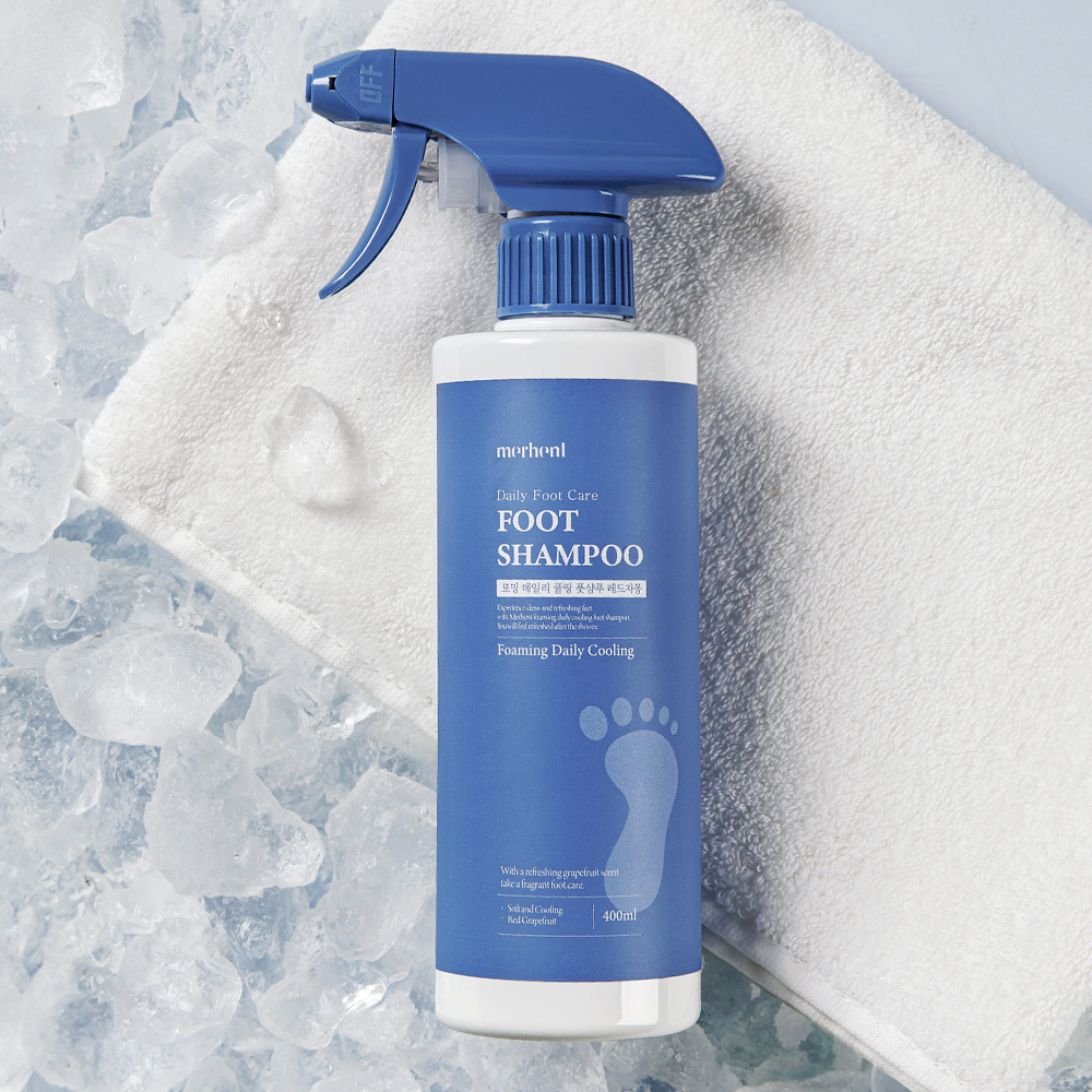 [1+1] 메르헨트 포밍 대용량 풋샴푸 400ml 레드자몽향 발냄새제거 발샴푸 풋케어