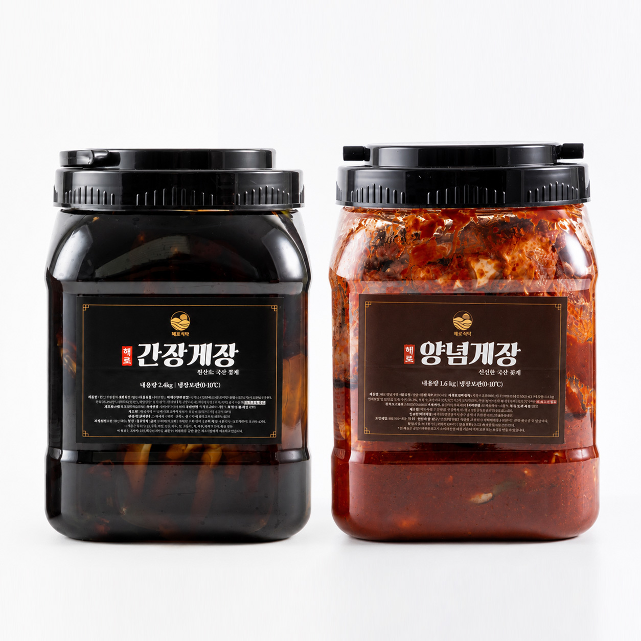 해로식탁 연평도 간장게장 2.4kg+양념게장 1.6kg 2종세트 냉장 대용량 2종 대표이미지 섬네일