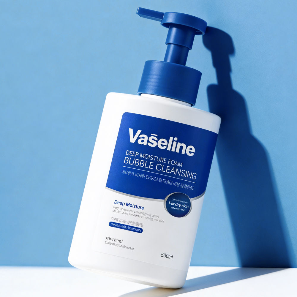 메르헨트 바세린 딥 모이스춰 대용량 폼클렌징 500ml x 1개 대용량 약알칼리 클렌징폼 세안제 폼클렌저 거품