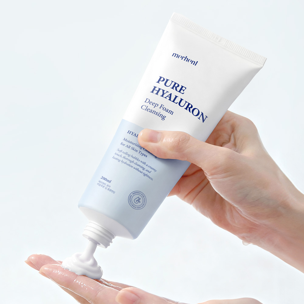 [1+1] 메르헨트 퓨어 히알루론 대용량 폼클렌징 200ml 약알칼리 딥클렌징 세안제 클렌징폼 폼클렌저