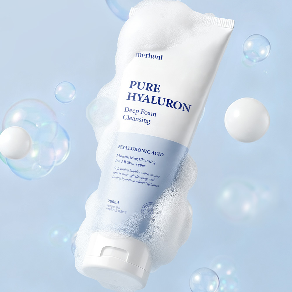 [2+2] 메르헨트 퓨어 히알루론 대용량 폼클렌징 200ml 약알칼리 딥클렌징 세안제 클렌징폼 폼클렌저