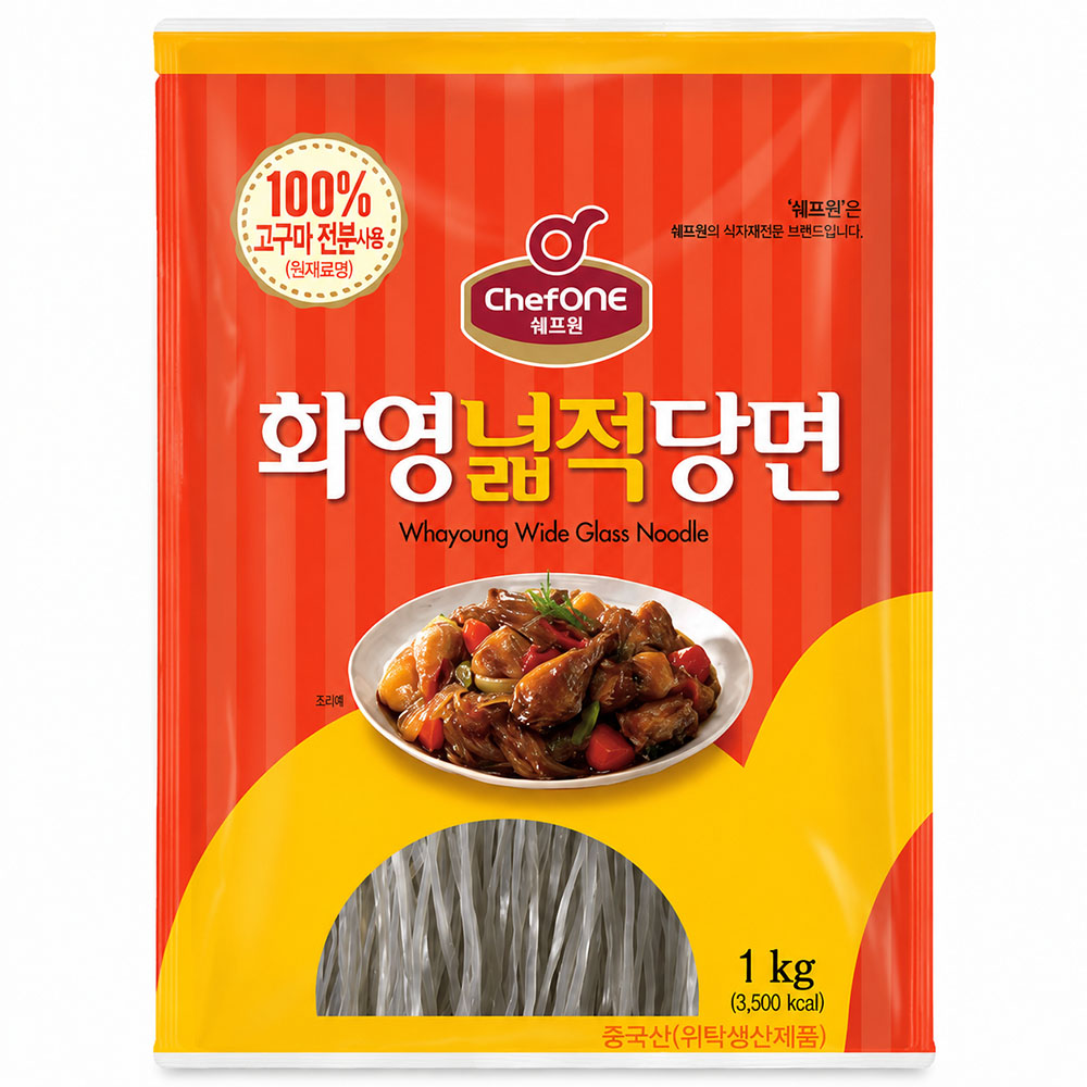 쉐프원 대용량 화영넓적당면 1kg