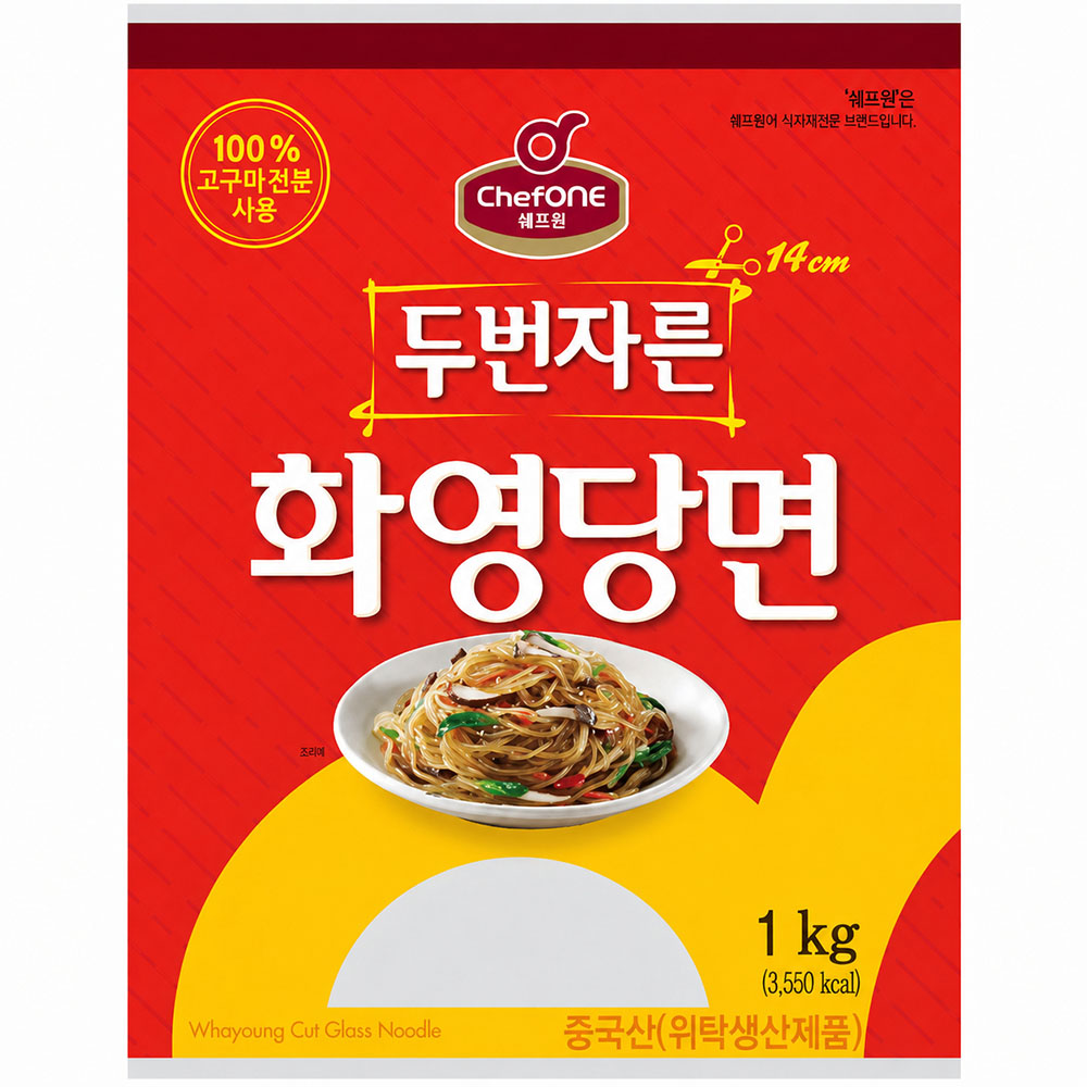 쉐프원 대용량 두번자른 화영당면 1kg