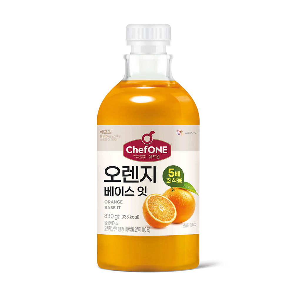 쉐프원 대용량 오렌지 베이스잇 830g