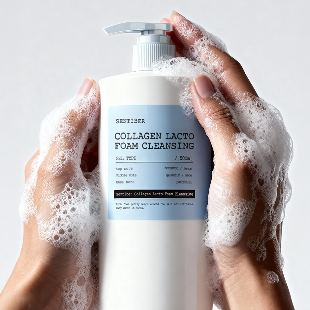 센티베르 콜라겐 락토 대용량 폼클렌징 500ml x 1개 약알칼리 클렌징폼 세안제 폼클렌저 거품